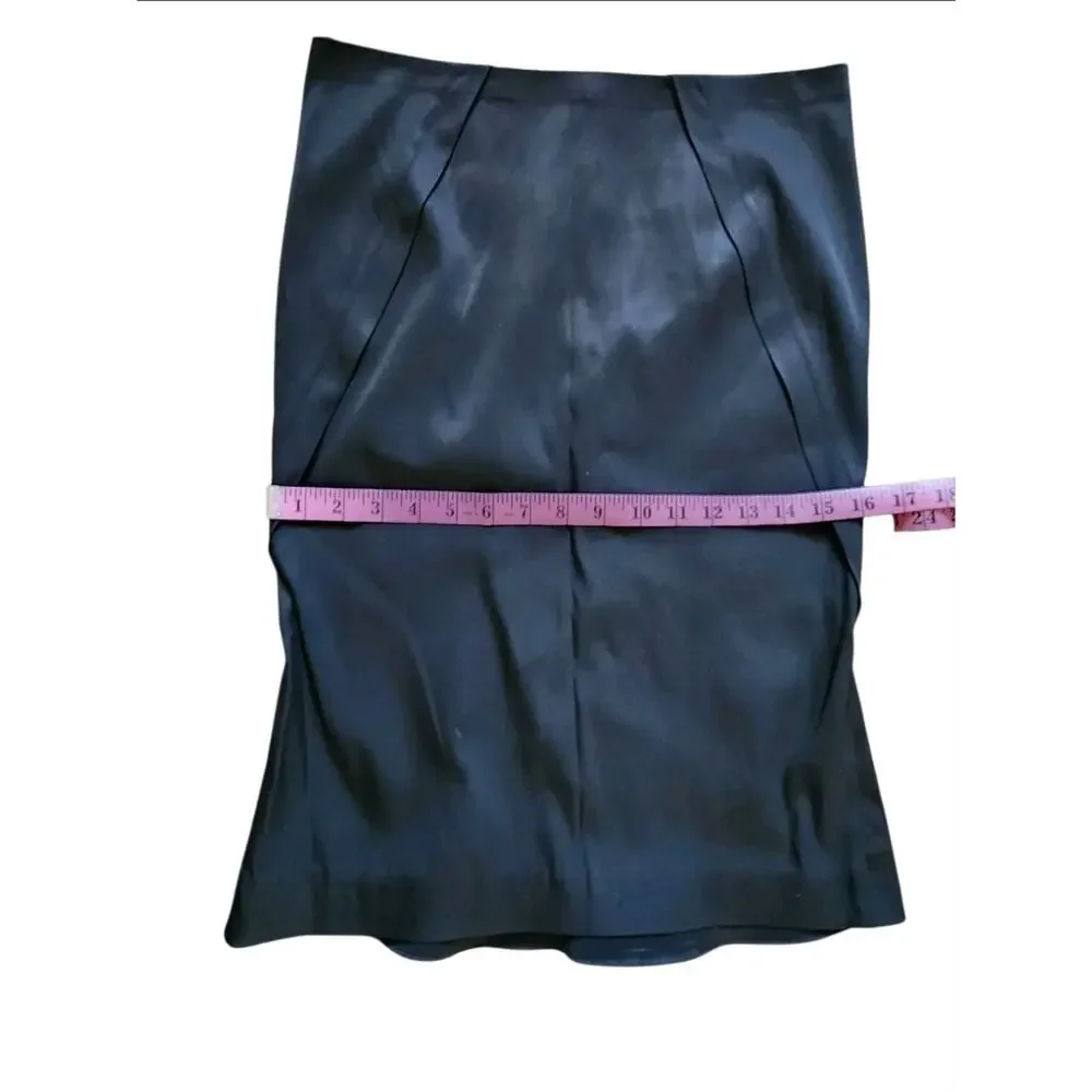 Gucci Black Satin High Waist Flare Trumpet Skirt IT 40 Bodycon Made Italy - Picture 8 of 9